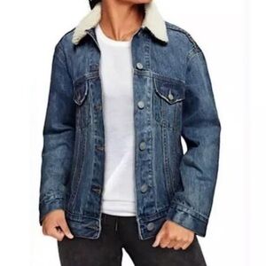 UNVEIL x Victoria's Secret PINK Sherpa & Denim Trucker Jean Jacket